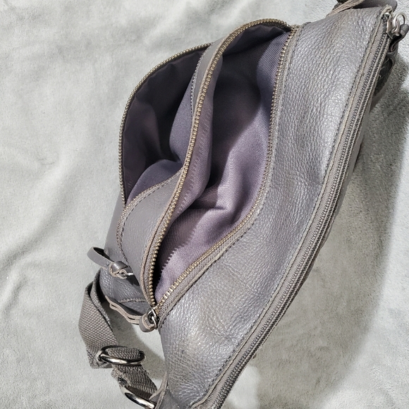 The Sak Gray Leather Reseda Crossbody Bag - Picture 12 of 17